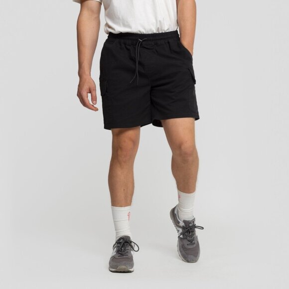 BNWT Revolution of 1995 - Men's Black Organic Cotton Cargo Shorts - Picture 2 of 7